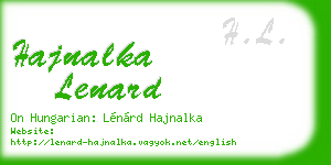 hajnalka lenard business card